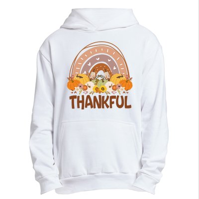 Thankful Pumpkin Patch Cute Rainbow Holiday Urban Pullover Hoodie