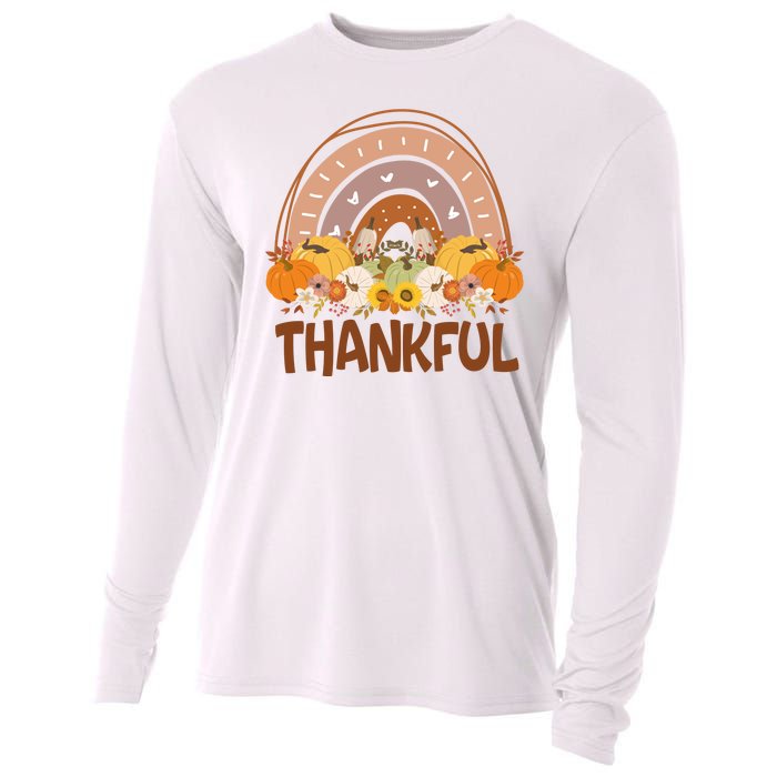 Thankful Pumpkin Patch Cute Rainbow Holiday Cooling Performance Long Sleeve Crew