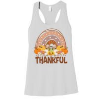 Thankful Pumpkin Patch Cute Rainbow Holiday Women's Racerback Tank