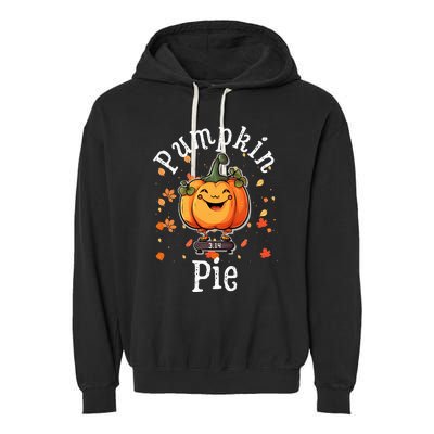 Thanksgiving Pumpkin Pi Funny Autumn Math Teacher Fall Garment-Dyed Fleece Hoodie