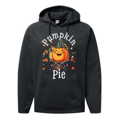 Thanksgiving Pumpkin Pi Funny Autumn Math Teacher Fall Performance Fleece Hoodie