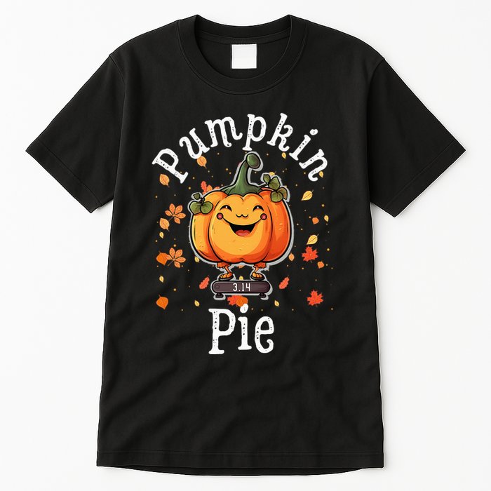 Thanksgiving Pumpkin Pi Funny Autumn Math Teacher Fall Tall T-Shirt