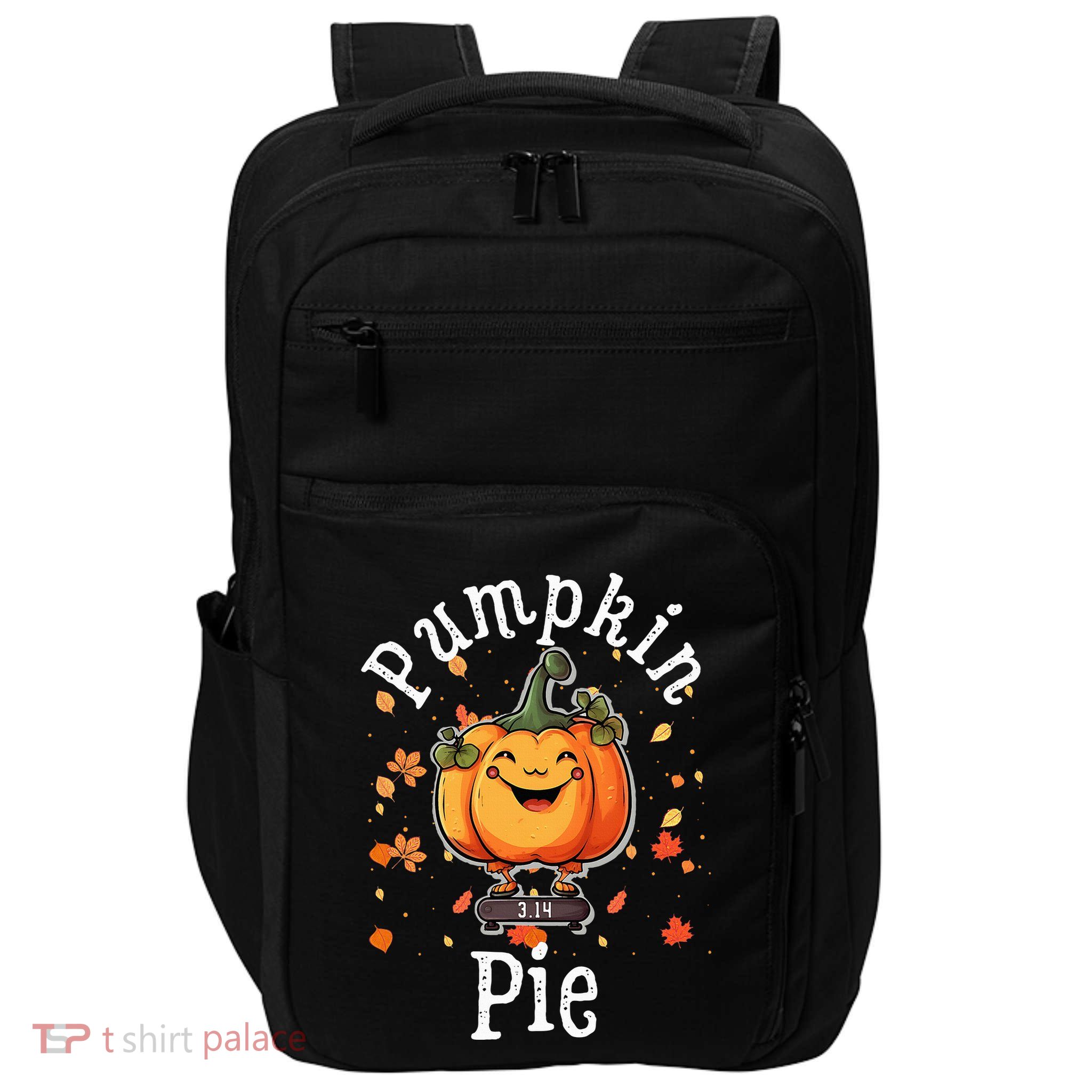 Thanksgiving Pumpkin Pi Funny Autumn Math Teacher Fall Impact Tech Backpack