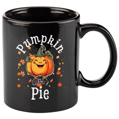Thanksgiving Pumpkin Pi Funny Autumn Math Teacher Fall 11oz C Handle Ceramic Mug