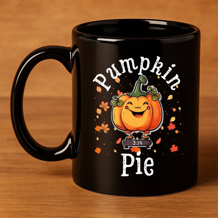 Thanksgiving Pumpkin Pi Funny Autumn Math Teacher Fall 11oz C Handle Ceramic Mug