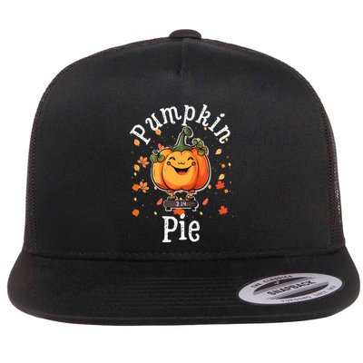 Thanksgiving Pumpkin Pi Funny Autumn Math Teacher Fall Flatbill Hat