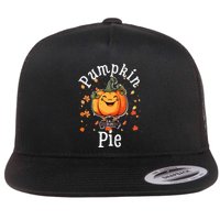 Thanksgiving Pumpkin Pi Funny Autumn Math Teacher Fall Flat Bill Trucker Hat