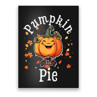 Thanksgiving Pumpkin Pi Funny Autumn Math Teacher Fall Poster