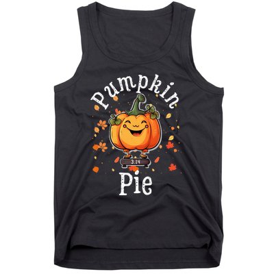 Thanksgiving Pumpkin Pi Funny Autumn Math Teacher Fall Tank Top