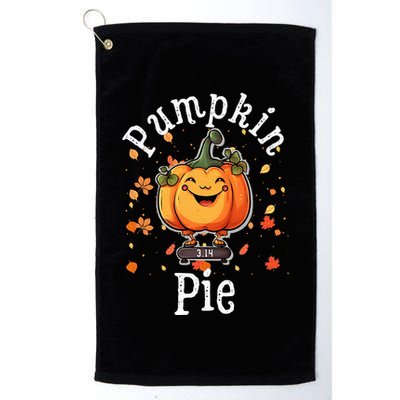 Thanksgiving Pumpkin Pi Funny Autumn Math Teacher Fall Golf Towel