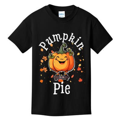 Thanksgiving Pumpkin Pi Funny Autumn Math Teacher Fall Kids T-Shirt