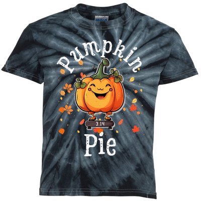 Thanksgiving Pumpkin Pi Funny Autumn Math Teacher Fall Kids Tie-Dye T-Shirt