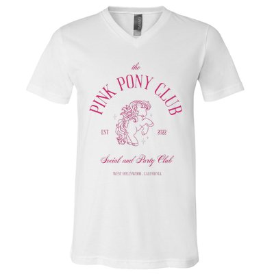 The Pink Pony Club Social And Party Club V-Neck T-Shirt