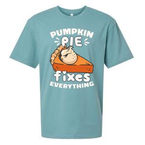 Thanksgiving Pumpkin Pie Humor Outfit Sueded Cloud Jersey T-Shirt