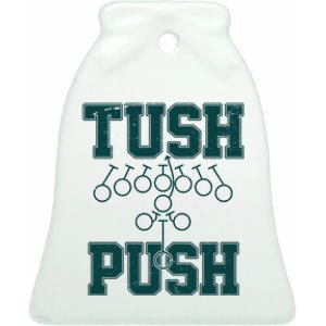 Tush Push Philadelphia Football Ceramic Bell Ornament