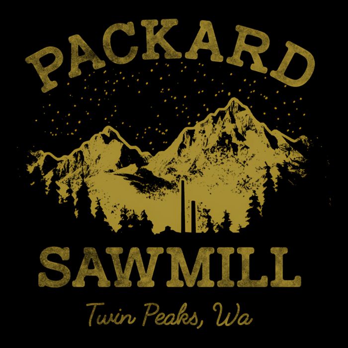 Twin Peaks Packard Sawmill Distressed Retro Vista Logo 16 in Basic Backpack