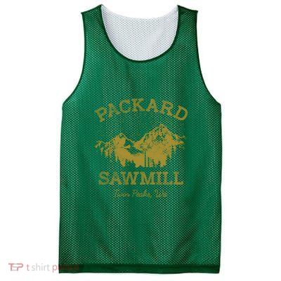 Twin Peaks Packard Sawmill Distressed Retro Vista Logo Mesh Reversible Basketball Jersey Tank