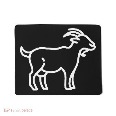 The Pocket Patch Badge Co. Goat Animal Badge Patch Line Art Icon Outline Gift Mousepad