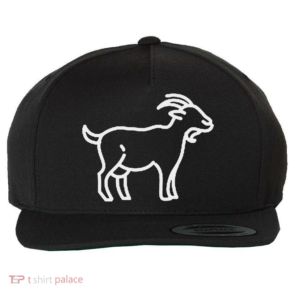 The Pocket Patch Badge Co. Goat Animal Badge Patch Line Art Icon Outline Gift Wool Snapback Cap
