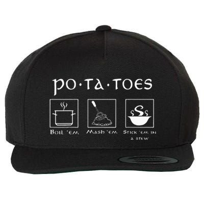 Taters Potatoes Potato Tater Wool Snapback Cap