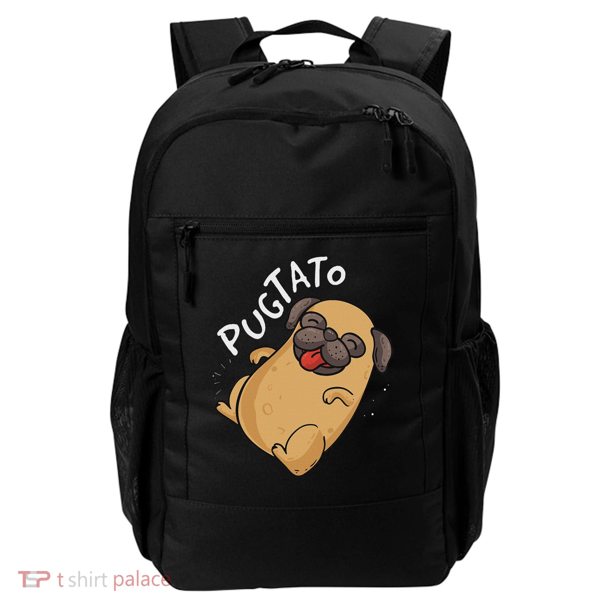 The Pugtato Pug Lovers Potato Fan Gift Design Idea Daily Commute Backpack