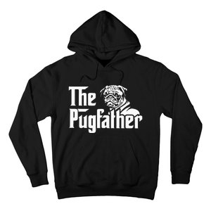 The Pugfather Pug Dad Father's Day Gift Pug Lovers Hoodie