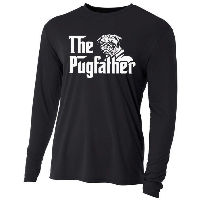 The Pugfather Pug Dad Father's Day Gift Pug Lovers Cooling Performance Long Sleeve Crew