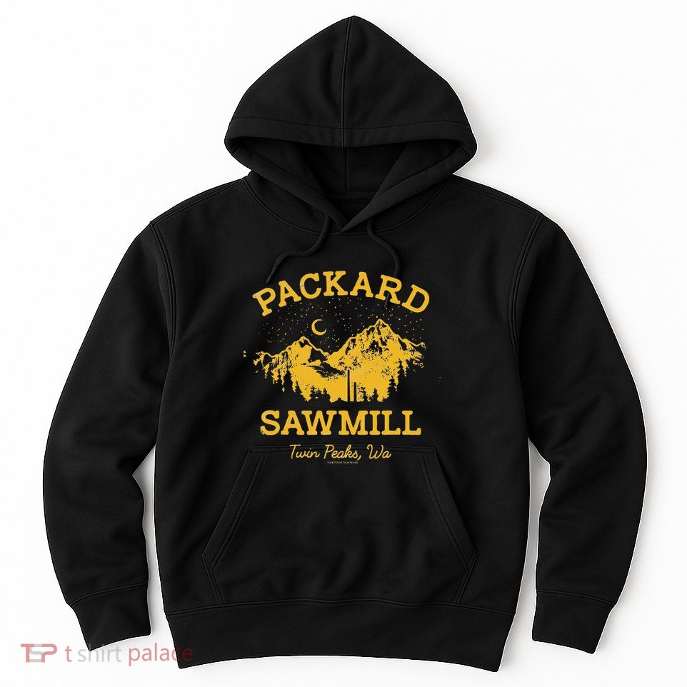 Twin Peaks Packard Sawmill Retro Vista Logo Graphic Hoodie