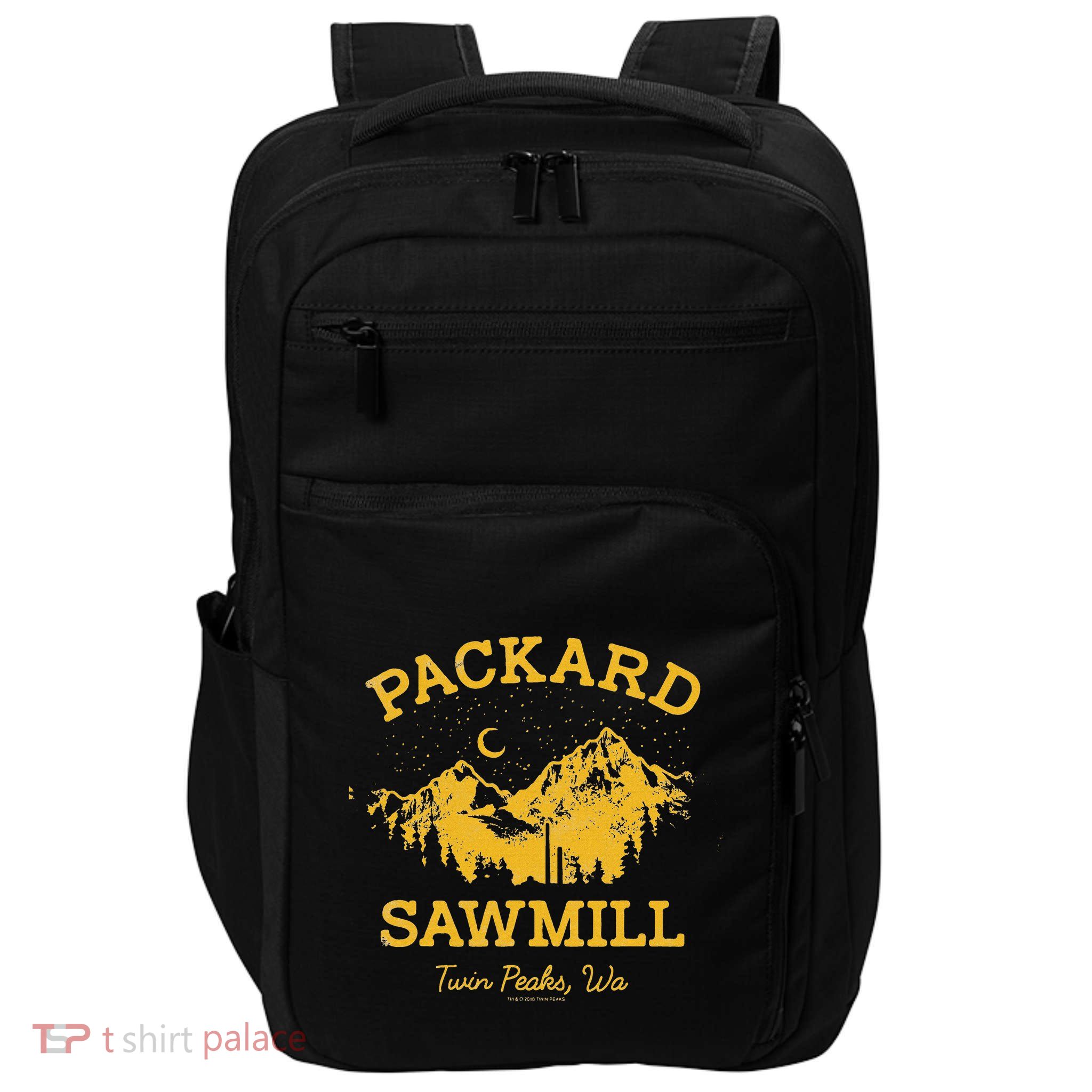 Twin Peaks Packard Sawmill Retro Vista Logo Graphic Impact Tech Backpack