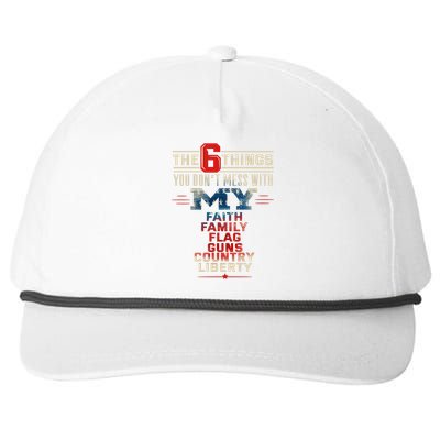 The Patriot Patriotic Country Don't Mess With My Freedom Gift Snapback Five-Panel Rope Hat