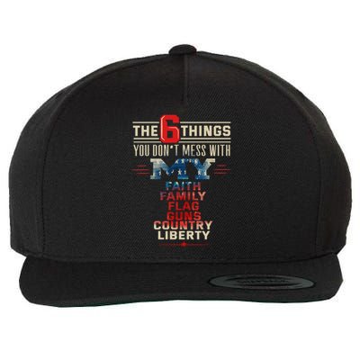 The Patriot Patriotic Country Don't Mess With My Freedom Gift Wool Snapback Cap