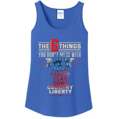 The Patriot Patriotic Country Don't Mess With My Freedom Gift Ladies Essential Tank