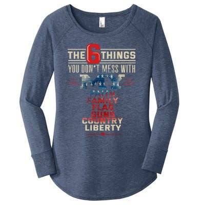 The Patriot Patriotic Country Don't Mess With My Freedom Gift Women's Perfect Tri Tunic Long Sleeve Shirt