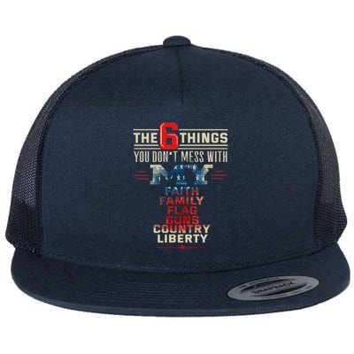 The Patriot Patriotic Country Don't Mess With My Freedom Gift Flat Bill Trucker Hat