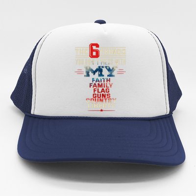 The Patriot Patriotic Country Don't Mess With My Freedom Gift Trucker Hat