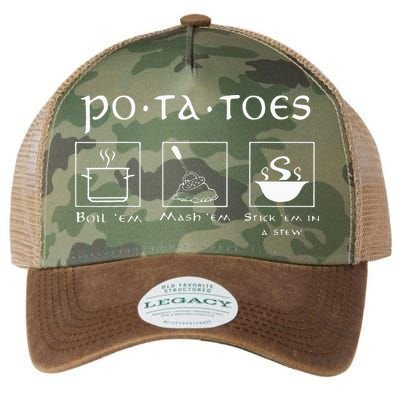 Taters Potatoes Potato Tater Legacy Tie Dye Trucker Hat