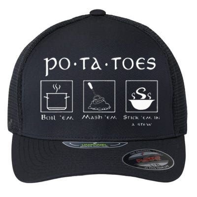 Taters Potatoes Potato Tater Flexfit Unipanel Trucker Cap