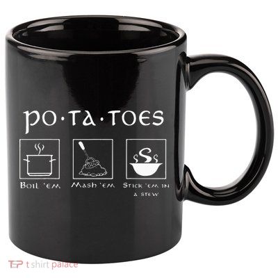 Taters Potatoes Potato Tater 11oz C Handle Ceramic Mug