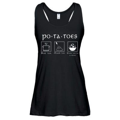 Taters Potatoes Potato Tater Ladies Essential Flowy Tank