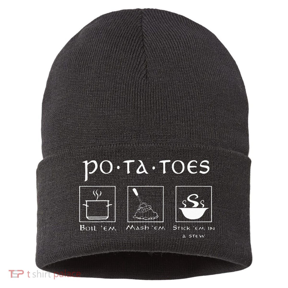 Taters Potatoes Potato Tater Sustainable Knit Beanie