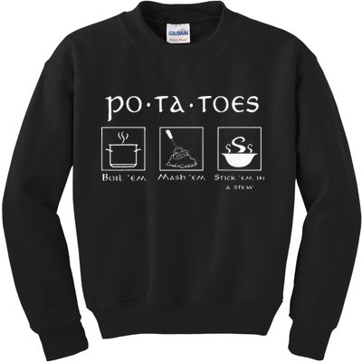 Taters Potatoes Potato Tater Kids Sweatshirt