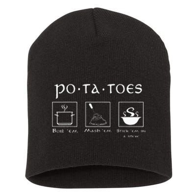 Taters Potatoes Potato Tater Short Acrylic Beanie