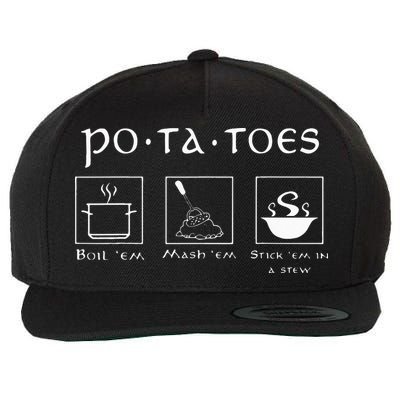 Taters Potatoes Potato Tater Wool Snapback Cap