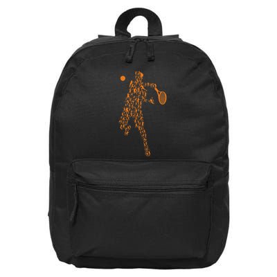 Tennis Positions Player Balls Funny Racket Game 16 in Basic Backpack