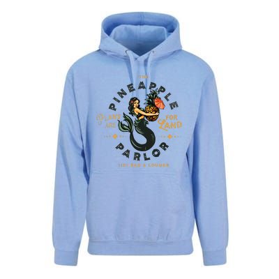 The Pineapple Parlor Tiki Bar & Lounge Vintage Pinup Mermaid Unisex Surf Hoodie