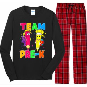 Team Preschool PreK Teacher Student Funny Back To School Gift Long Sleeve Pajama Set