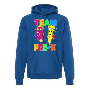 Team Preschool PreK Teacher Student Funny Back To School Gift Premium Hoodie