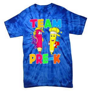 Team Preschool PreK Teacher Student Funny Back To School Gift Tie-Dye T-Shirt