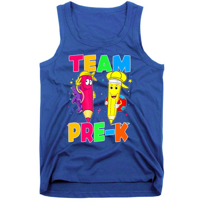 Team Preschool PreK Teacher Student Funny Back To School Gift Tank Top