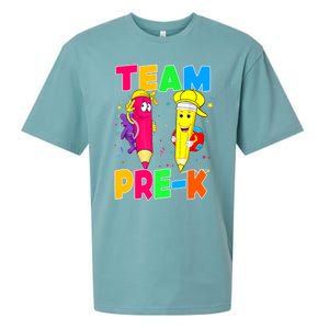 Team Preschool PreK Teacher Student Funny Back To School Gift Sueded Cloud Jersey T-Shirt